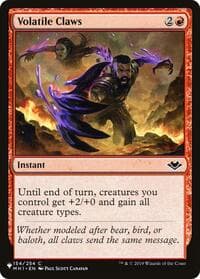 Volatile Claws - The List Reprints - Magic: The Gathering card