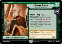 Count Dooku - Face of the Confederacy - Twilight of the Republic - Star Wars: Unlimited card
