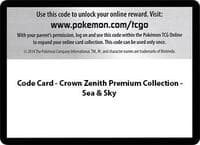 Code Card - Sea & Sky Premium Collection - SWSH: Crown Zenith - Pokemon card