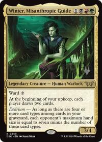 Winter, Misanthropic Guide - Promo Pack: Duskmourn: House of Horror - Magic: The Gathering card