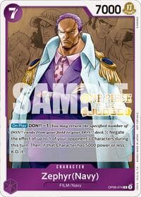 Zephyr (Navy) (Judge Pack Vol. 4) - One Piece Promotion Cards - One Piece Card Game card