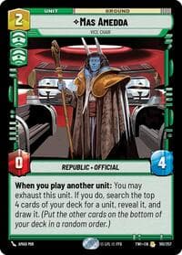 Mas Amedda - Vice Chair - Twilight of the Republic - Star Wars: Unlimited card