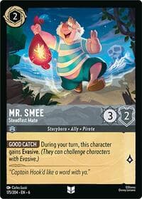 Mr. Smee - Steadfast Mate - Azurite Sea - Disney Lorcana card