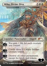 Miku, Divine Diva - Elspeth Tirel - Secret Lair Drop Series - Magic: The Gathering card
