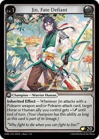 Jin, Fate Defiant - Mortal Ambition - Grand Archive TCG card