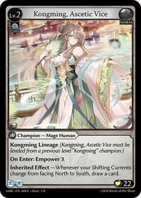 Kongming, Ascetic Vice - Mortal Ambition - Grand Archive TCG card