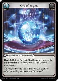 Orb of Regret - Mortal Ambition - Grand Archive TCG card