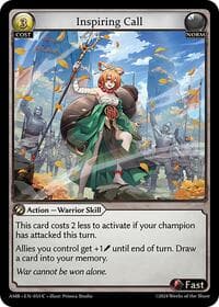 Inspiring Call - Mortal Ambition - Grand Archive TCG card