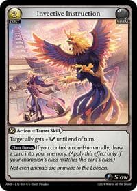 Invective Instruction - Mortal Ambition - Grand Archive TCG card