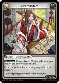 Lost Wisdom - Mortal Ambition - Grand Archive TCG card