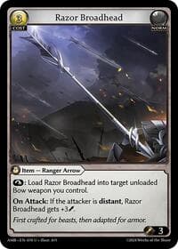 Razor Broadhead - Mortal Ambition - Grand Archive TCG card