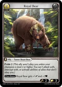 Royal Bear - Mortal Ambition - Grand Archive TCG card