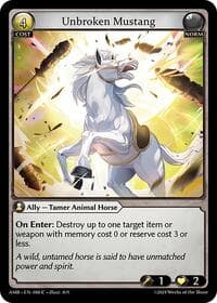 Unbroken Mustang - Mortal Ambition - Grand Archive TCG card
