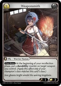 Weaponsmith - Mortal Ambition - Grand Archive TCG card