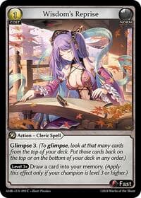 Wisdom's Reprise - Mortal Ambition - Grand Archive TCG card