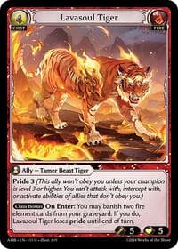 Lavasoul Tiger - Mortal Ambition - Grand Archive TCG card