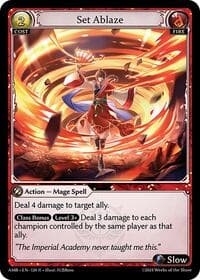 Set Ablaze - Mortal Ambition - Grand Archive TCG card