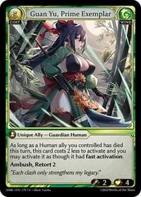 Guan Yu, Prime Exemplar - Mortal Ambition - Grand Archive TCG card