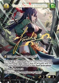 Guan Yu, Prime Exemplar (CSR) - Mortal Ambition - Grand Archive TCG card
