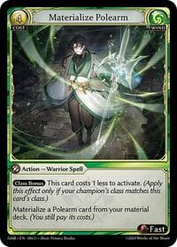 Materialize Polearm - Mortal Ambition - Grand Archive TCG card