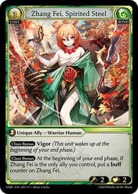 Zhang Fei, Spirited Steel - Mortal Ambition - Grand Archive TCG card