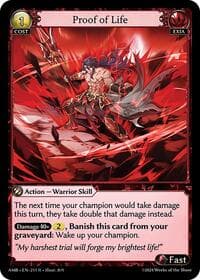 Proof of Life - Mortal Ambition - Grand Archive TCG card
