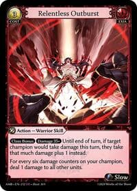 Relentless Outburst - Mortal Ambition - Grand Archive TCG card