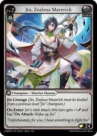 Jin, Zealous Maverick - Mortal Ambition Starter Decks - Grand Archive TCG card
