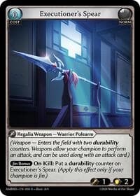 Executioner's Spear - Mortal Ambition Starter Decks - Grand Archive TCG card