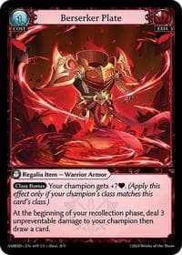Berserker Plate - Mortal Ambition Starter Decks - Grand Archive TCG card