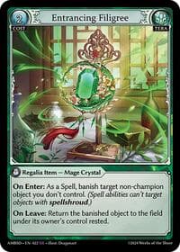Entrancing Filigree - Mortal Ambition Starter Decks - Grand Archive TCG card