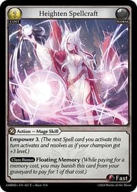 Heighten Spellcraft - Mortal Ambition Starter Decks - Grand Archive TCG card