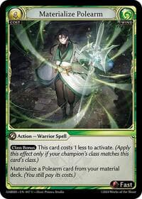 Materialize Polearm - Mortal Ambition Starter Decks - Grand Archive TCG card