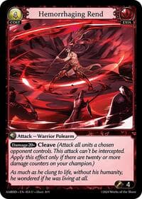 Hemorrhaging Rend - Mortal Ambition Starter Decks - Grand Archive TCG card