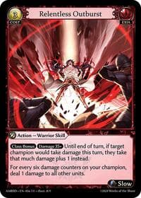 Relentless Outburst - Mortal Ambition Starter Decks - Grand Archive TCG card