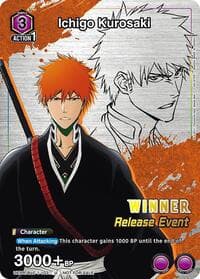 Ichigo Kurosaki (Release Event Winner) - UE01BT: BLEACH: Thousand-Year Blood War Release Event Cards - Union Arena card