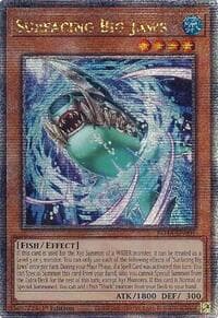Surfacing Big Jaws (Quarter Century Secret Rare) - Rage of the Abyss - YuGiOh card