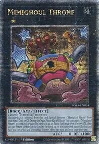 Mimighoul Throne (Quarter Century Secret Rare) - Rage of the Abyss - YuGiOh card