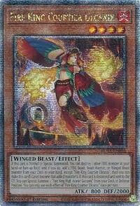 Fire King Courtier Ulcanix (Quarter Century Secret Rare) - Rage of the Abyss - YuGiOh card