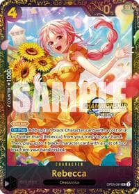 Rebecca (October Championship 2024 Online Regional) - One Piece Promotion Cards - One Piece Card Game card