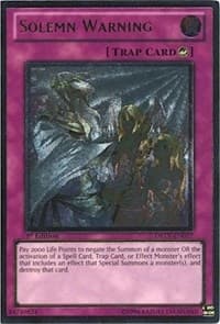 Solemn Warning (UTR) - Duelist Revolution - YuGiOh card