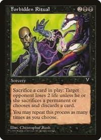 Forbidden Ritual - Visions - Magic: The Gathering card
