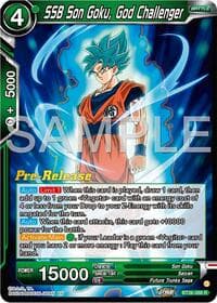 SSB Son Goku, God Challenger - Ultimate Advent Pre-Release Cards - Dragon Ball Super: Masters card
