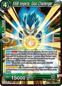 SSB Vegeta, God Challenger - Ultimate Advent Pre-Release Cards - Dragon Ball Super: Masters card
