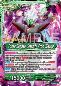 Zamasu // Fused Zamasu, Insanity From Justice - Ultimate Advent Pre-Release Cards - Dragon Ball Super: Masters card