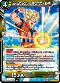 SS Son Goku, Entrusting Father - Ultimate Advent Pre-Release Cards - Dragon Ball Super: Masters card