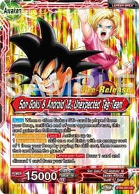 Son Goku // Son Goku & Android 18, Unexpected Tag Team - Ultimate Advent Pre-Release Cards - Dragon Ball Super: Masters card