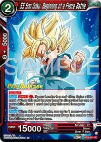 SS Son Goku, Beginning of a Fierce Battle - Ultimate Advent Pre-Release Cards - Dragon Ball Super: Masters card
