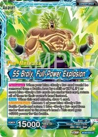 Broly // SS Broly, Full-Power Explosion - Ultimate Advent Pre-Release Cards - Dragon Ball Super: Masters card