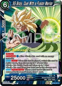 SS Broly, Duel With a Fusion Warrior - Ultimate Advent Pre-Release Cards - Dragon Ball Super: Masters card